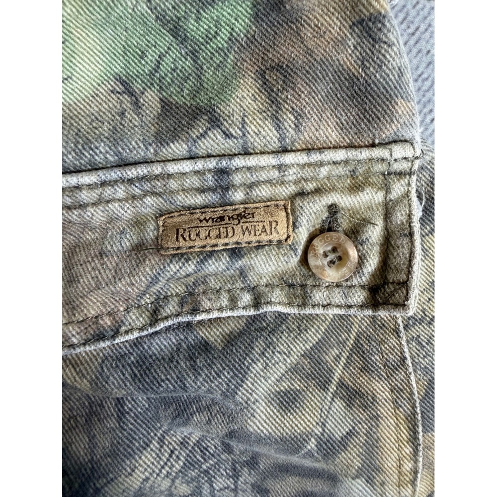 Wrangler Rugged Wear Camo Cargo Pants Advantage Timber Mens 34x30 Camouflage - Picture 3 of 7